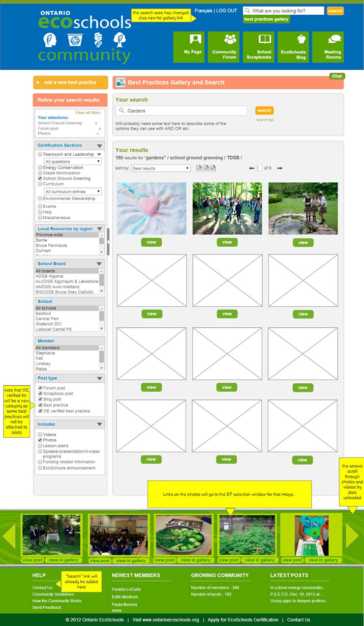 image of new feature wireframes - stage 2